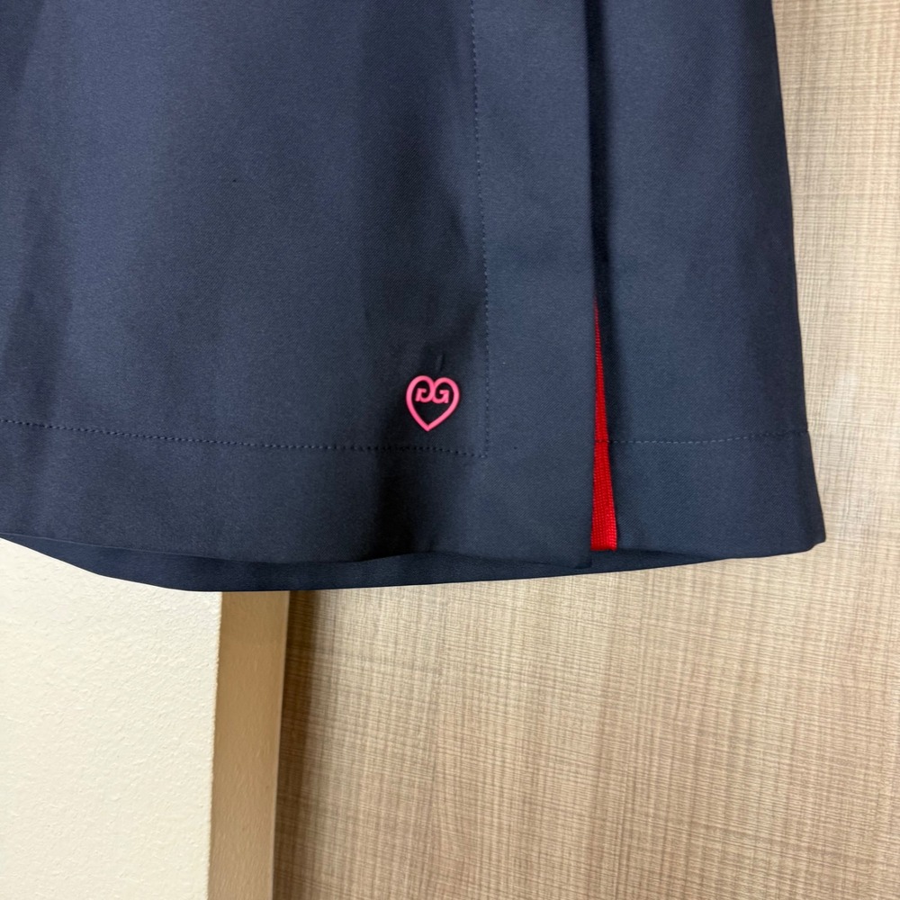 G/FORE Navy Grosgrain Skort Skirt Golf Tennis Preppy Size 4 - Picture 6 of 13